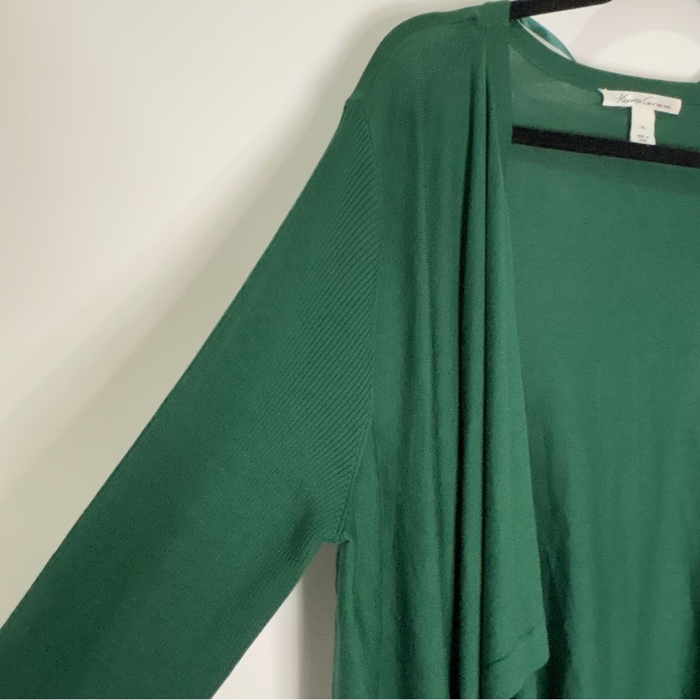 Kenneth Cole Classic Drape Open Front Sweater Cardigan Silk Blend Size XL *A45 - Picture 5 of 16